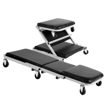 Adjustable Heavy Duty Rolling Car Repair Stool - 150KG Load-Bearing Creeper Chair