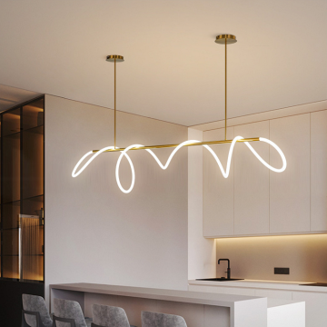 Modern Silicone Rope Chandelier for Kitchen Island and Dining Room