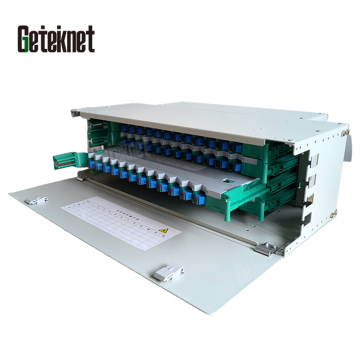 19 Inch FTTH ODF 48 Port SC Fiber Optic Cable Mounted Rack Mount Patch Panel