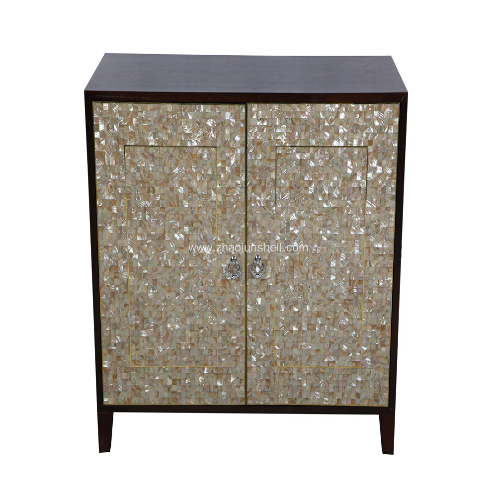 CANOSA golden mother of pearl inlaid wooden furniturn Storage Cabinet