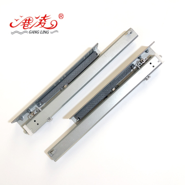 Tri-fold functional hidden slide rails