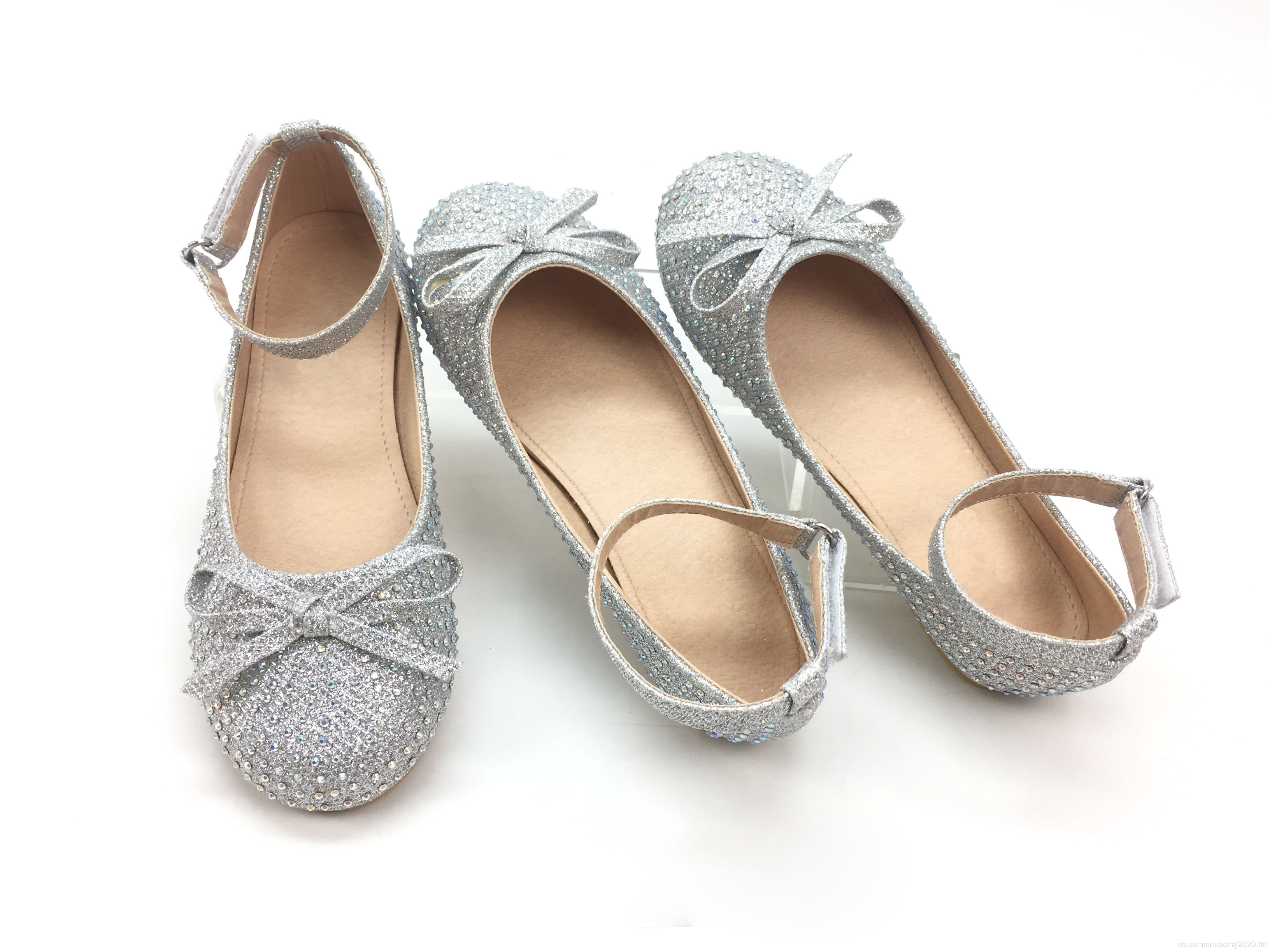 Mädchen flache Schuhe Strass Flash-Material Ballettschuhe