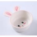 bunny shaped baby dinnerware set