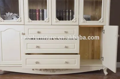 China Supplier Hand Carved Home Office Wooden Bookcase