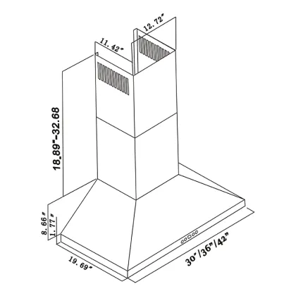 Smart Range Hood: Kitchen Exhaust and Cooker Hood for Hot Sale Home Appliances