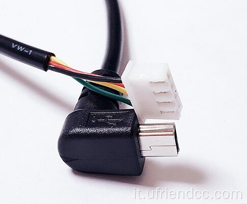 Connettore maschile USB con cavo dati del lancio JST