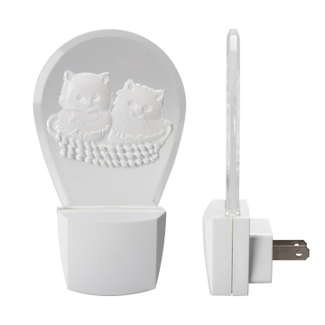 Custom Kitty LED Night Light with Light Sensor