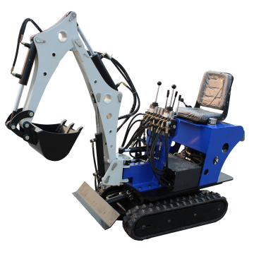 Tracked Mini Excavator with Small Garden Loader Attachment