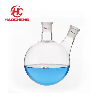Borosilicate Glass Flask 250ml-50L 2 Neck Round Lab Flask