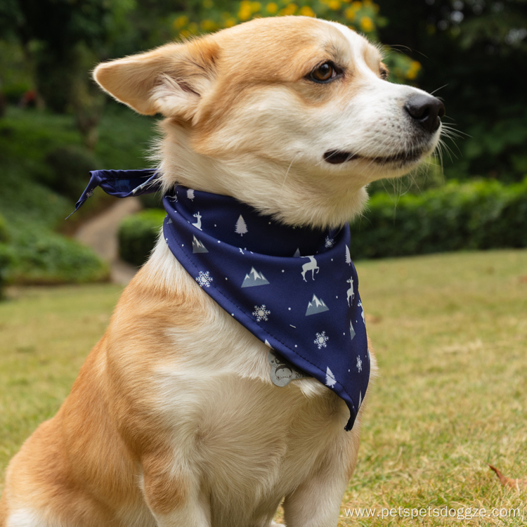 Polyester Soft Pet Accessories Triangle Dog Bandana