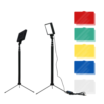 LED -licht met opvouwbaar en uitbreidbaar statief voor YouTube -videofotografie