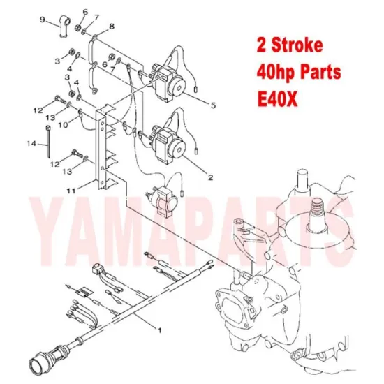 6E5-8195B-01 Relay Ass'y for Yamaha Hidea Parsun Seatan 2 Stroke 40HP Outboard Engine Electrical Spare Parts