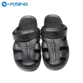 E-RISING Black Confirmable Antistatic Sandals With Movable Heel" could be shortened and refined to:

"E-RISING Black Antistatic Sandals with Movable Heel