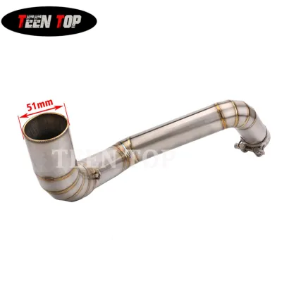 Stainless Steel Middle Link Pipe for Ducati Duke 390 & Duke 200 Exhaust System: 2011-2016 Models