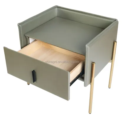 Budget-Friendly Luxury Leather-Look PU PVC Bedside Table