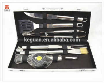 B-006 hot sale 7 piece high quality stainless steel bbq tool for bbq tongs