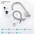 304 Stainless Steel Single Handle Kitchen Sink Faucet