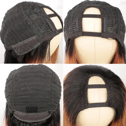 U Part Wigs Human Hair Brazilian 1b-30 Hair Straight Wigs For Black Women Glueless Remy Hair Wig