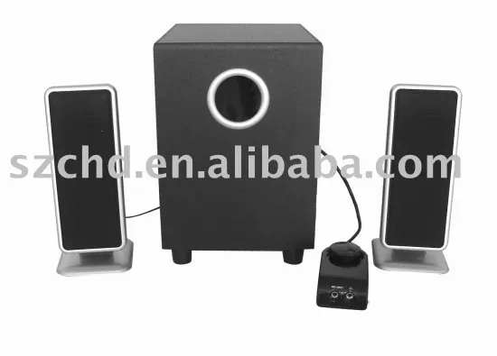 portable stereo multi-media 2.1 speaker for computer VCD/DVD PLAYER