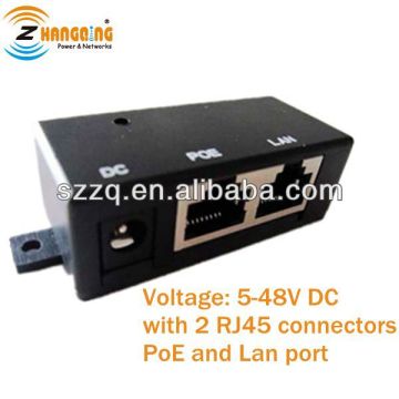 Dual PoE injector supporting 802.3at 802.3af 12V 24V 48V