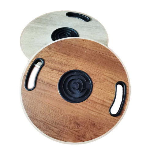Exercise Wooden Wobble Round Balance Board with handle