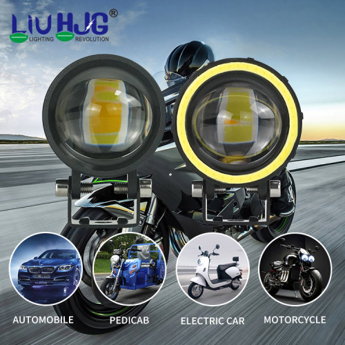 White And Yellow Motorcycle Led Fog Light