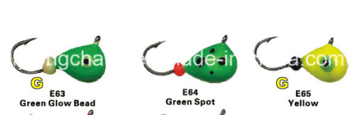 Luminous Ungsten Drop Ice Jig Head Dia3.2mm with an Eyelet