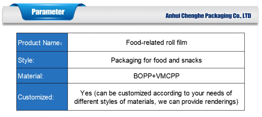 snack packaging material
