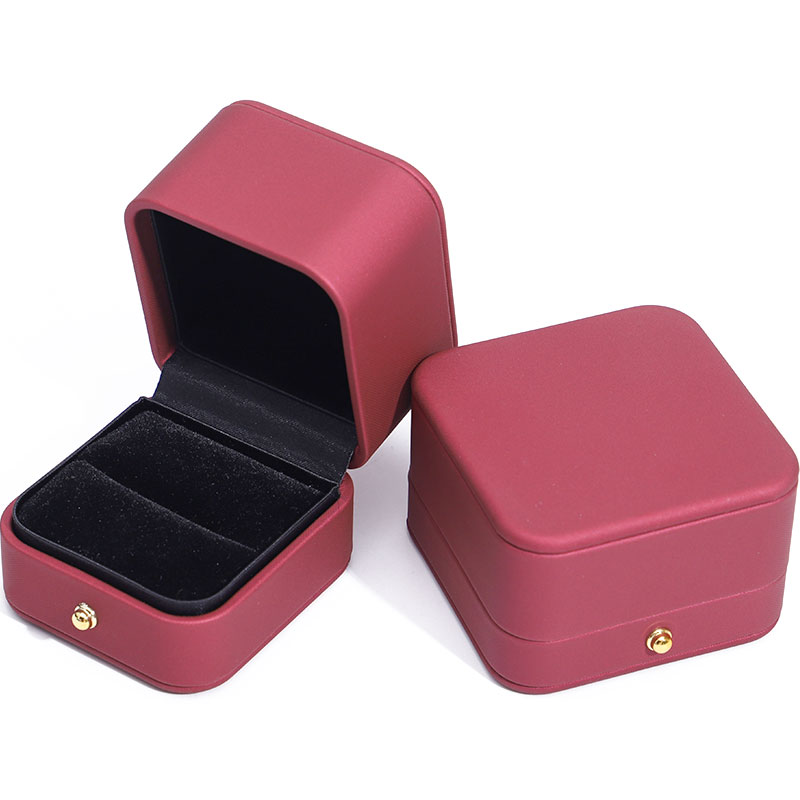 Luxury Red PU Leather Jewelry Box Packaging