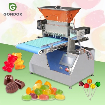 Småföretag halvautomatisk björn gummy lakritsgelé godismaskin