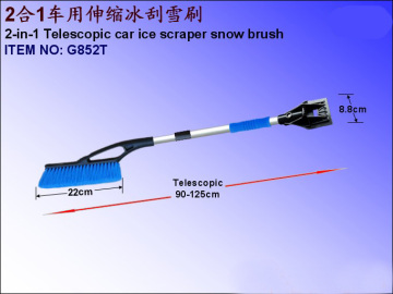 2-in-1 Telescopic Car Ice Scraper Snow Brush