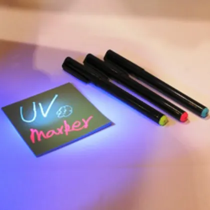 UV Invisible Ink Marker Pen: Anti-Counterfeiting and Night Club Spy Game Magic Fabric UV Pen