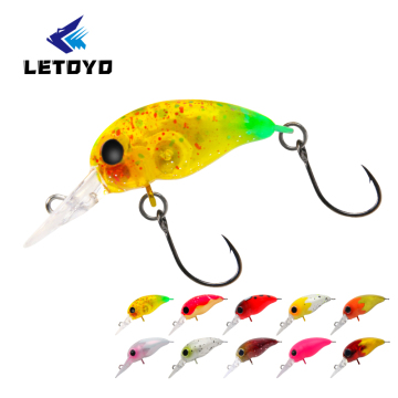 Letoyo Miniフローティングトラウトルアー-2.6g/4.2gのクランクベイトビッグアイシングルフック