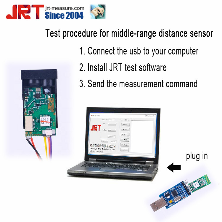 How to use JRT Serial Port Test Software to test the middle range 40m Long Distance Bluetooth Module RXTX