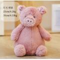 Deep pink baby piglet plush sleeping doll