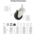 Caster putar antistatik roda push industri 2 inci