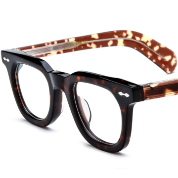 Custom 2-colors Tortoise Round Acetate Frame