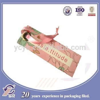 Elegant pink /smooth paper hang tag, new clothing price label display, free samples available