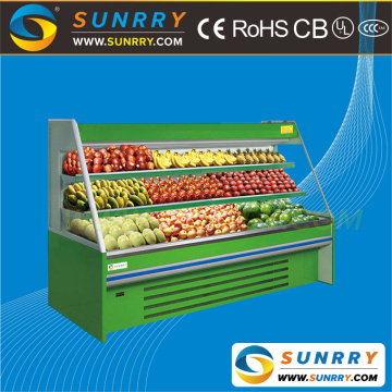 Factory price supermarket vegetabl refrigerator showcase used for vegetable and fruit display (SUNRRY SY-SVS2500W)
