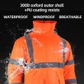 Προσαρμοσμένο χονδρικό hi vis Reflective parka για τους άνδρες