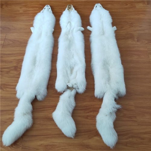 China factory wholesale large size white fox skin pelts real natural white fox fur skin white fox fur hide