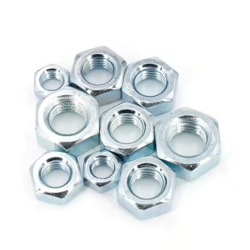 Blue white zinc Hex Nut 3/4
