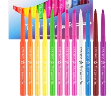 UV Fluorescent Color Eyeliner Gel Pen Set - Waterproof Eye Shadow Pens