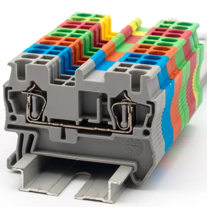 JST 2.5 Gray DIN Rail Spring Connection Terminal Block