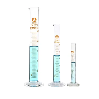 Borosilicate Glass Measuring Cylinder - 5ml to 2000ml Lab Equipment