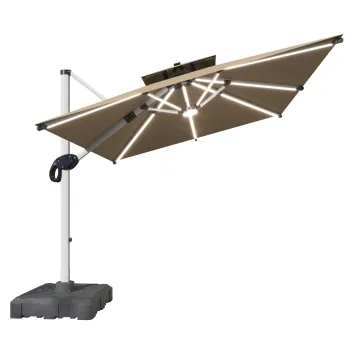 Large Fulin Custom Garden Cantilever Umbrella Outdoor Roman Parasol