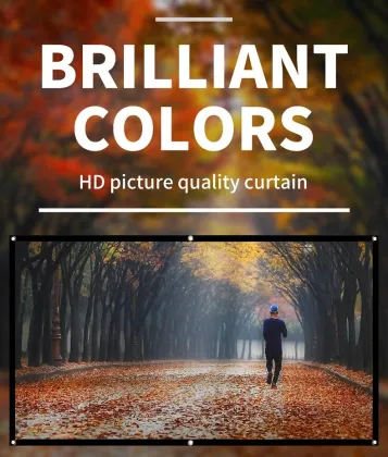 Foldable Portable Projector Screen - 16:9/4:3/1:1 Projection Fabric Folding TV Screen