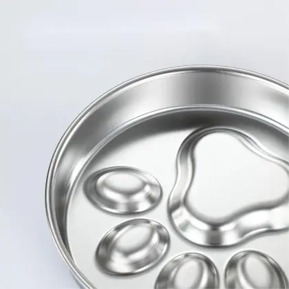 ONE PET Stainless steel cat bowl, dog bowl, pet slow food bowl, silicone dog bowl, pet bowl