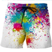 Bright shapes 3D print short pant