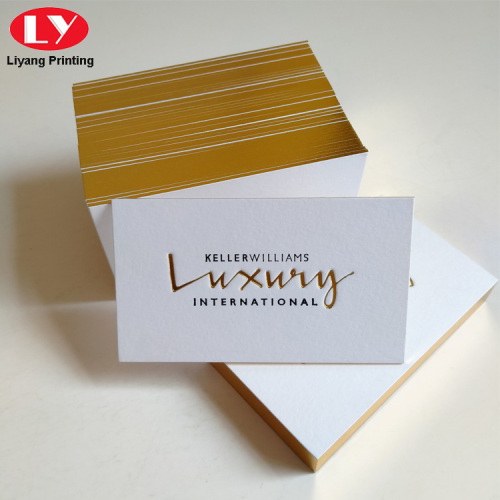 Letterpress Rose Gold Foil Business Card Printing